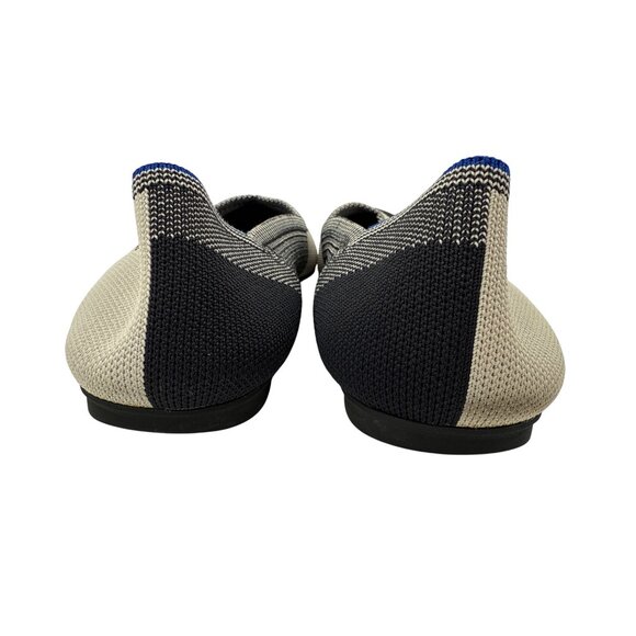 Rothys Womens Flats Size 8.5 Eco-Friendly Knit Black & Cream Made In China - Picture 5 of 8